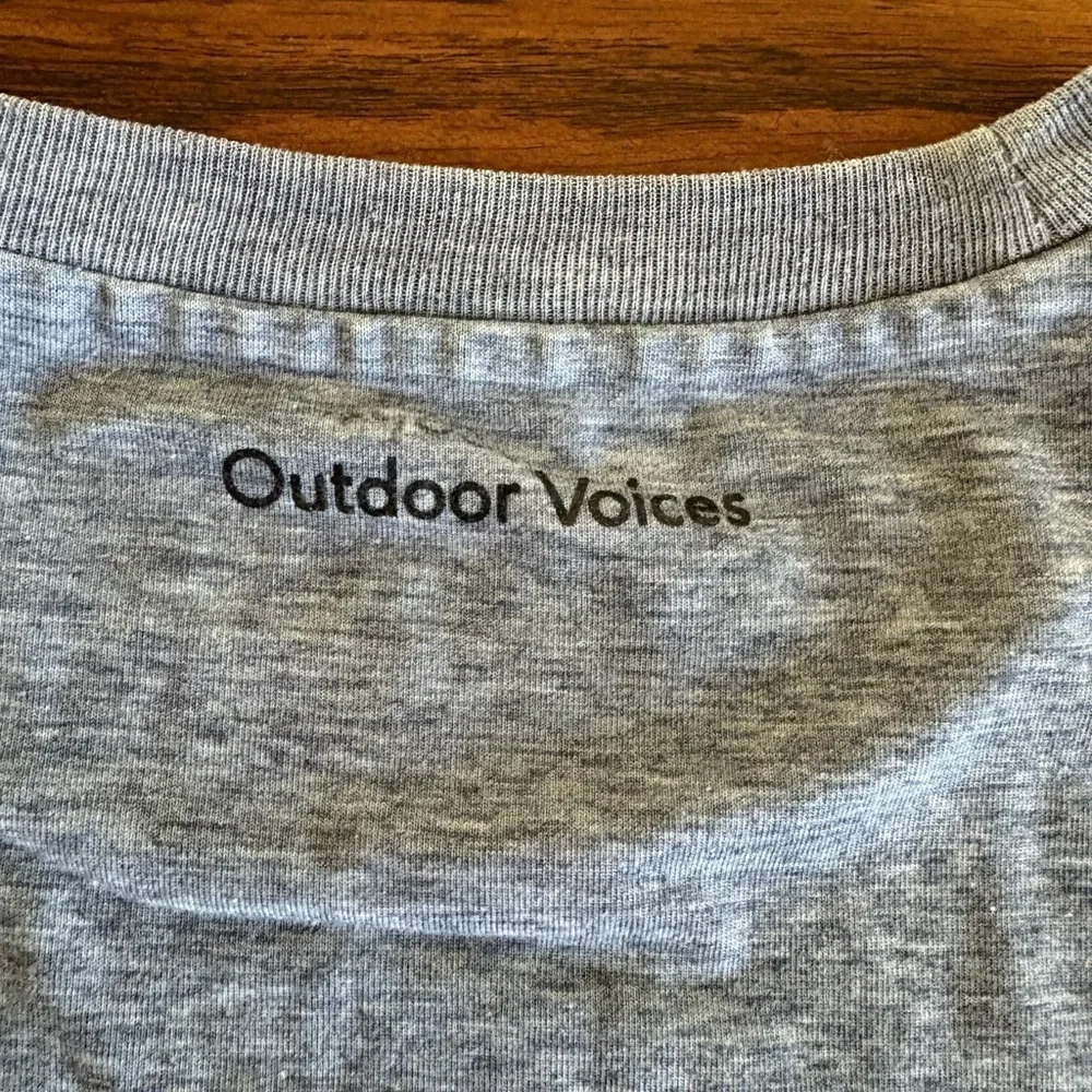 Outdoor Voices Cloudknit Short Sleeve Shirt Blue Heather Running Workout Men S - Picture 6 of 8
